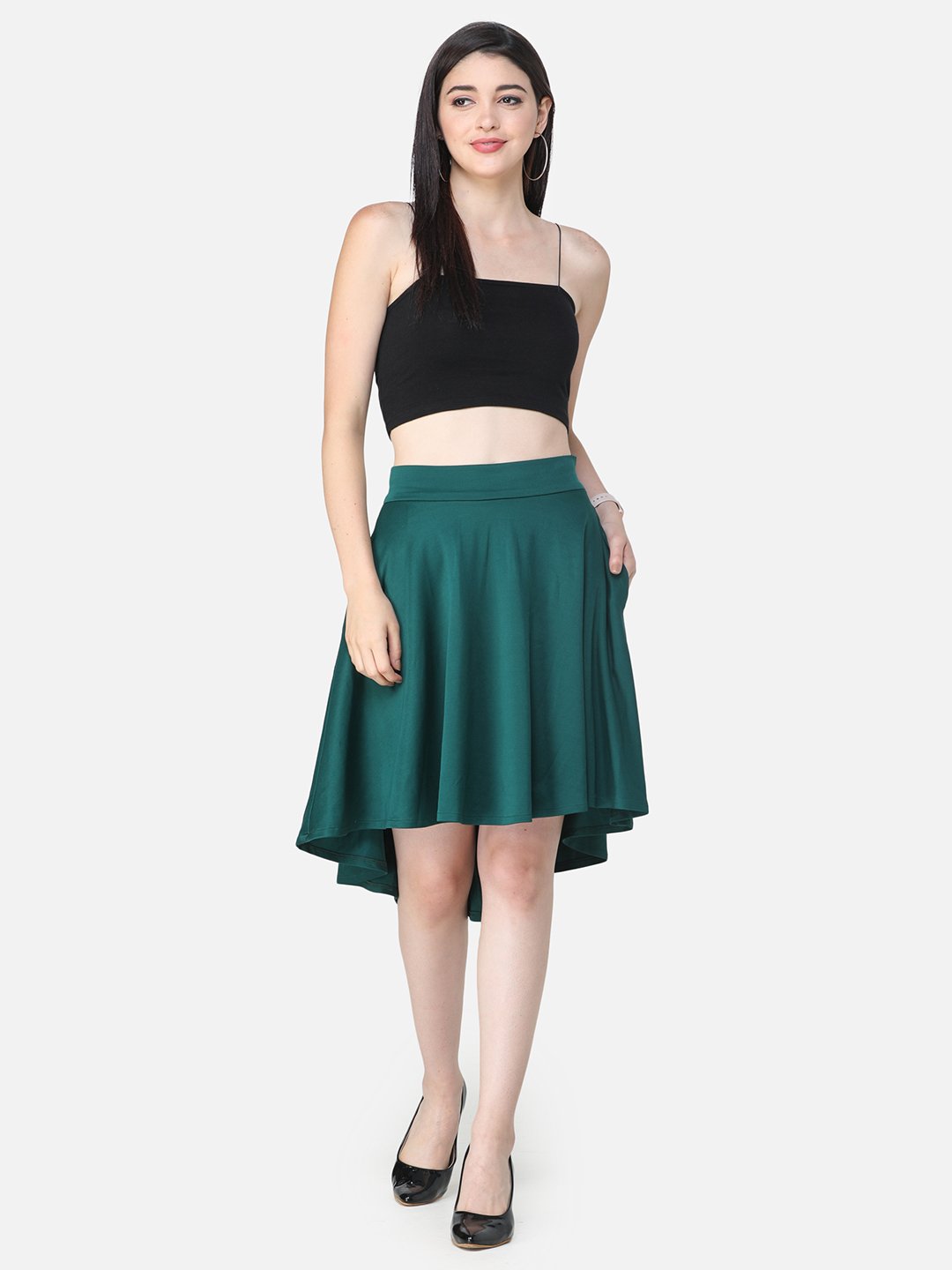 Cation Black Crop-Top