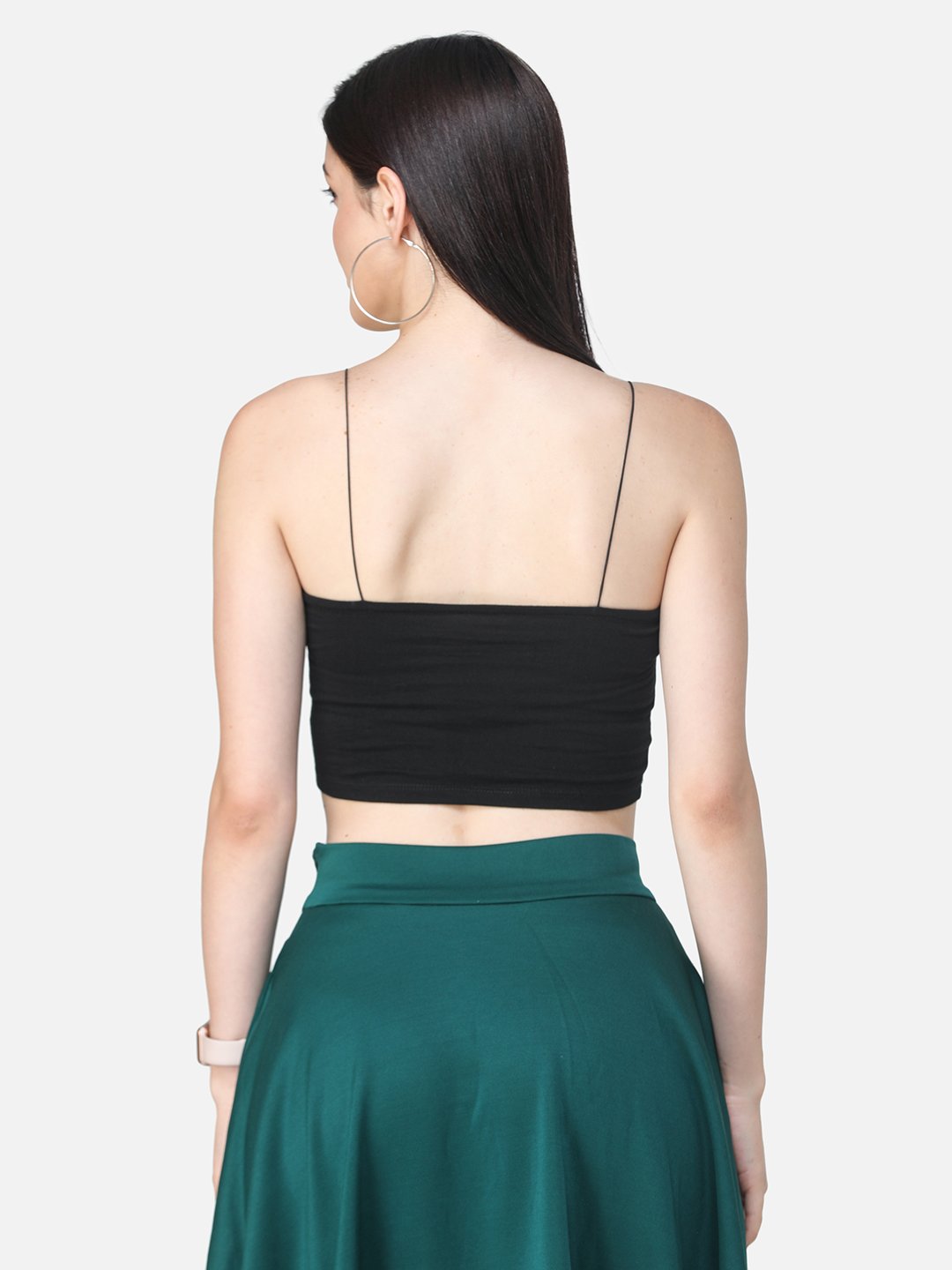 Cation Black Crop-Top