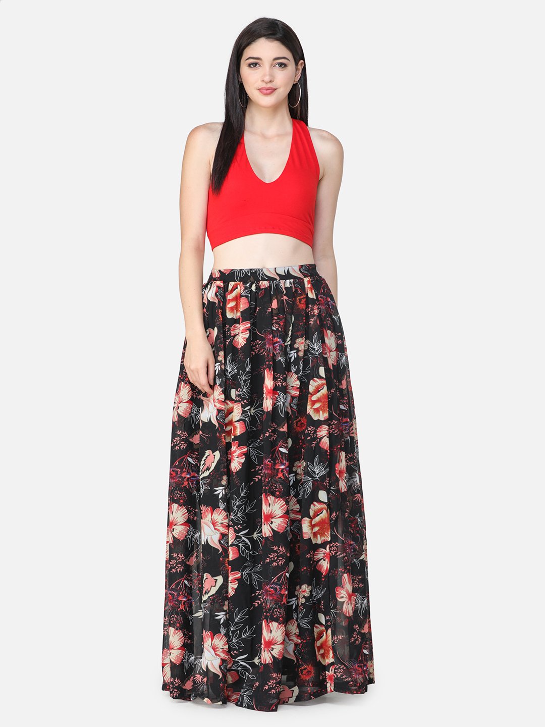 SCORPIUS SOLID RED CROP TOP
