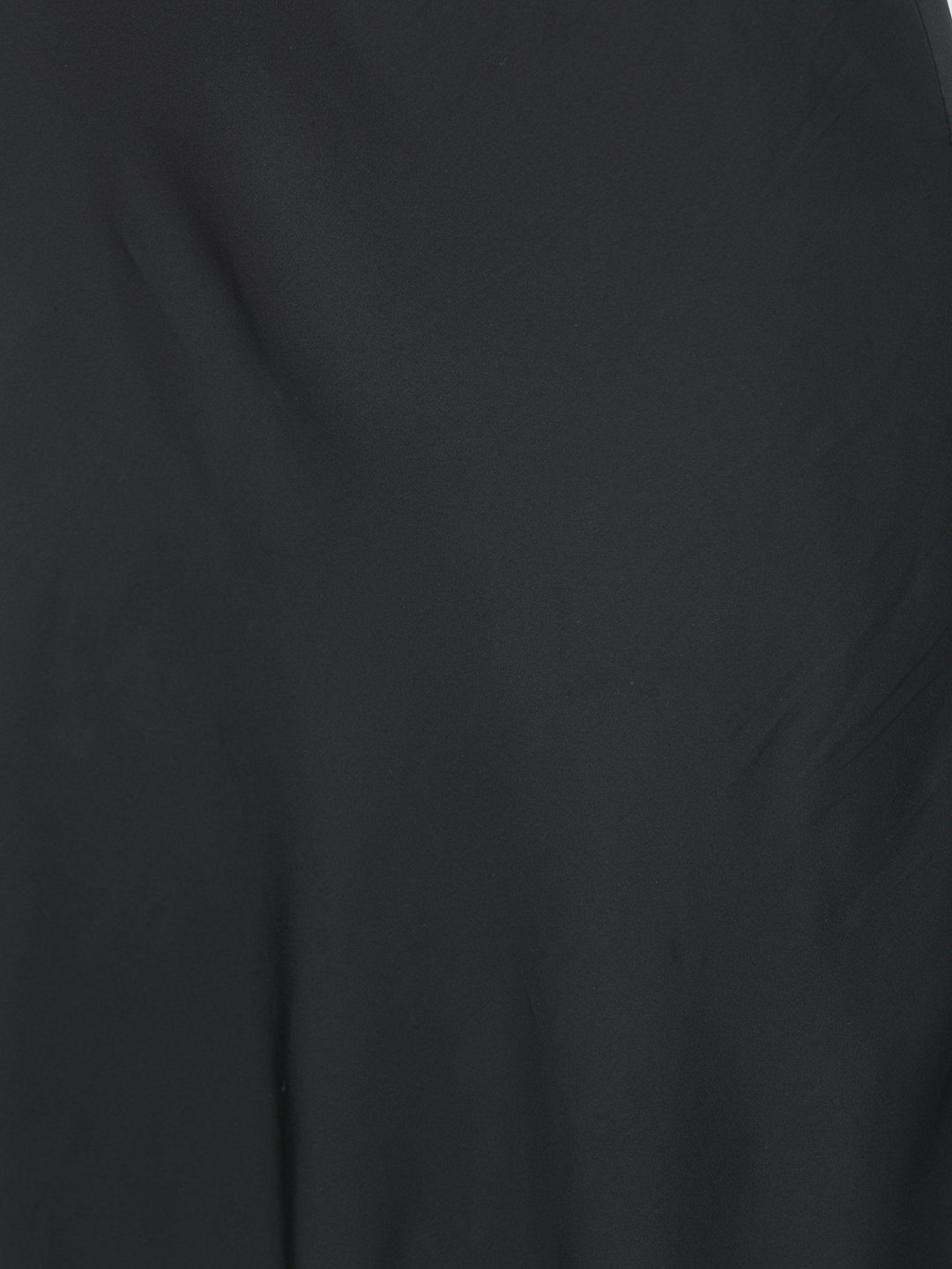 Solid Black Midi Skirt
