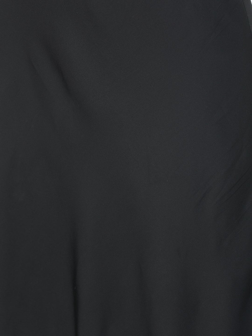 Solid Black Midi Skirt