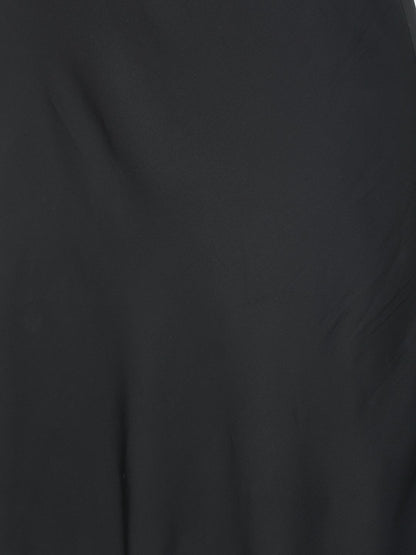 Solid Black Midi Skirt