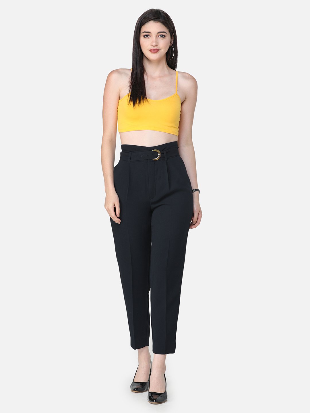 SCORPIUS SOLID YELLOW CROP TOP