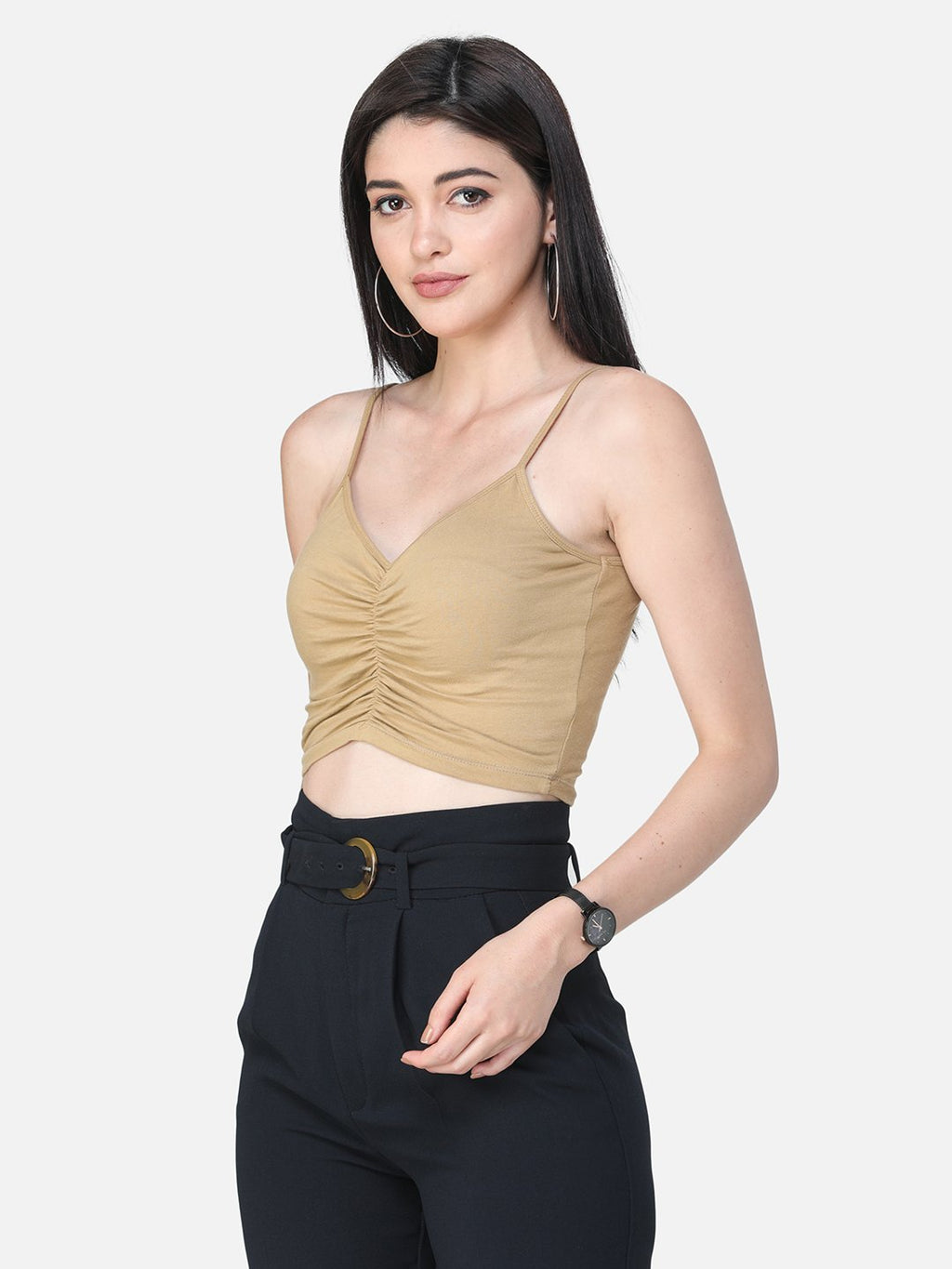 SCORPIUS SOLID GOLDEN CROP TOP