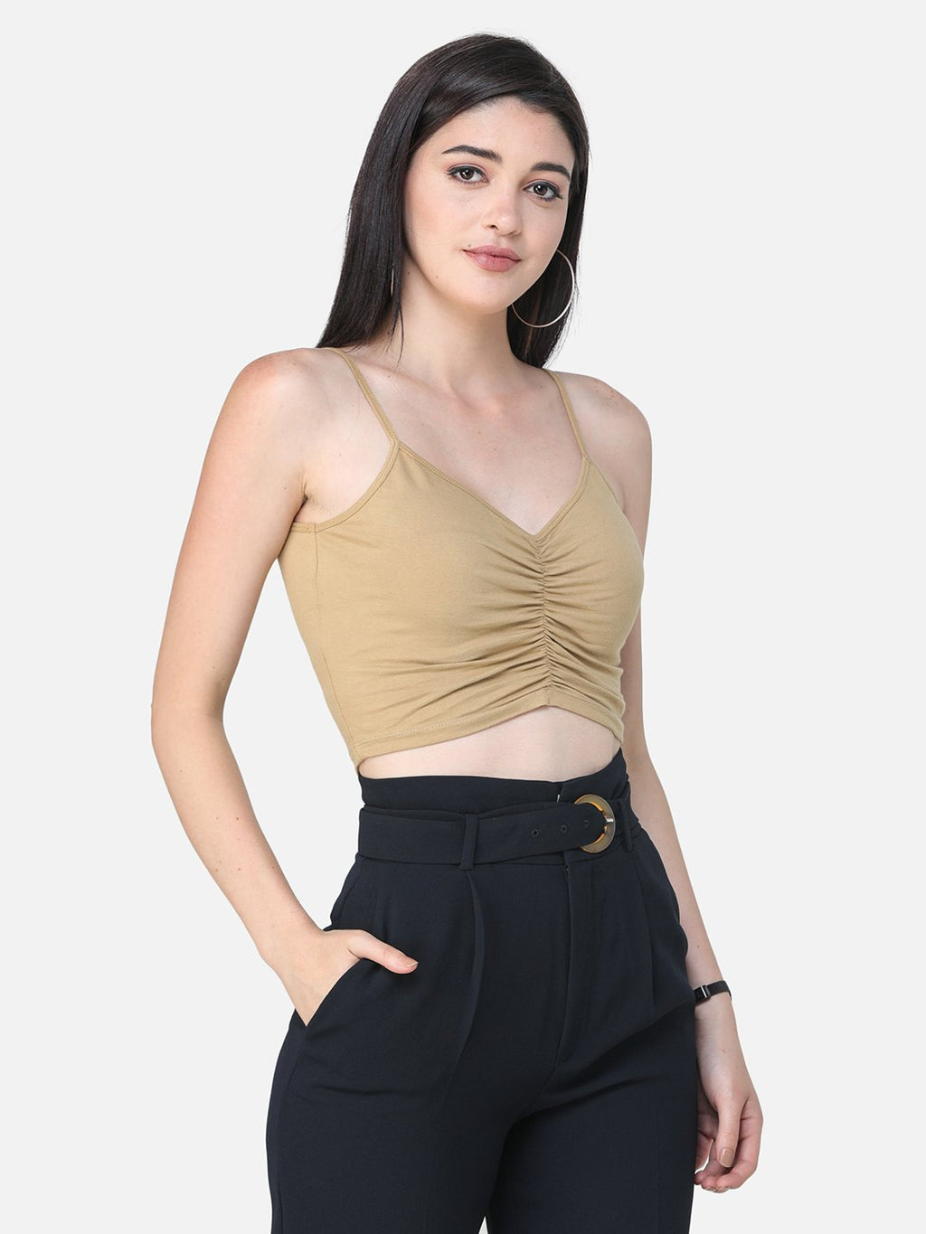 SCORPIUS SOLID GOLDEN CROP TOP