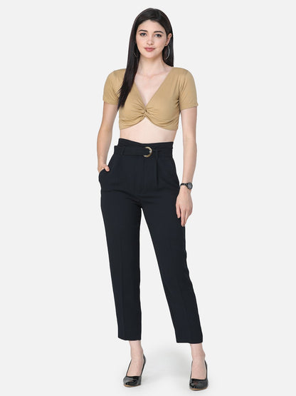 SCORPIUS SOLID GOLDEN CROP TOP