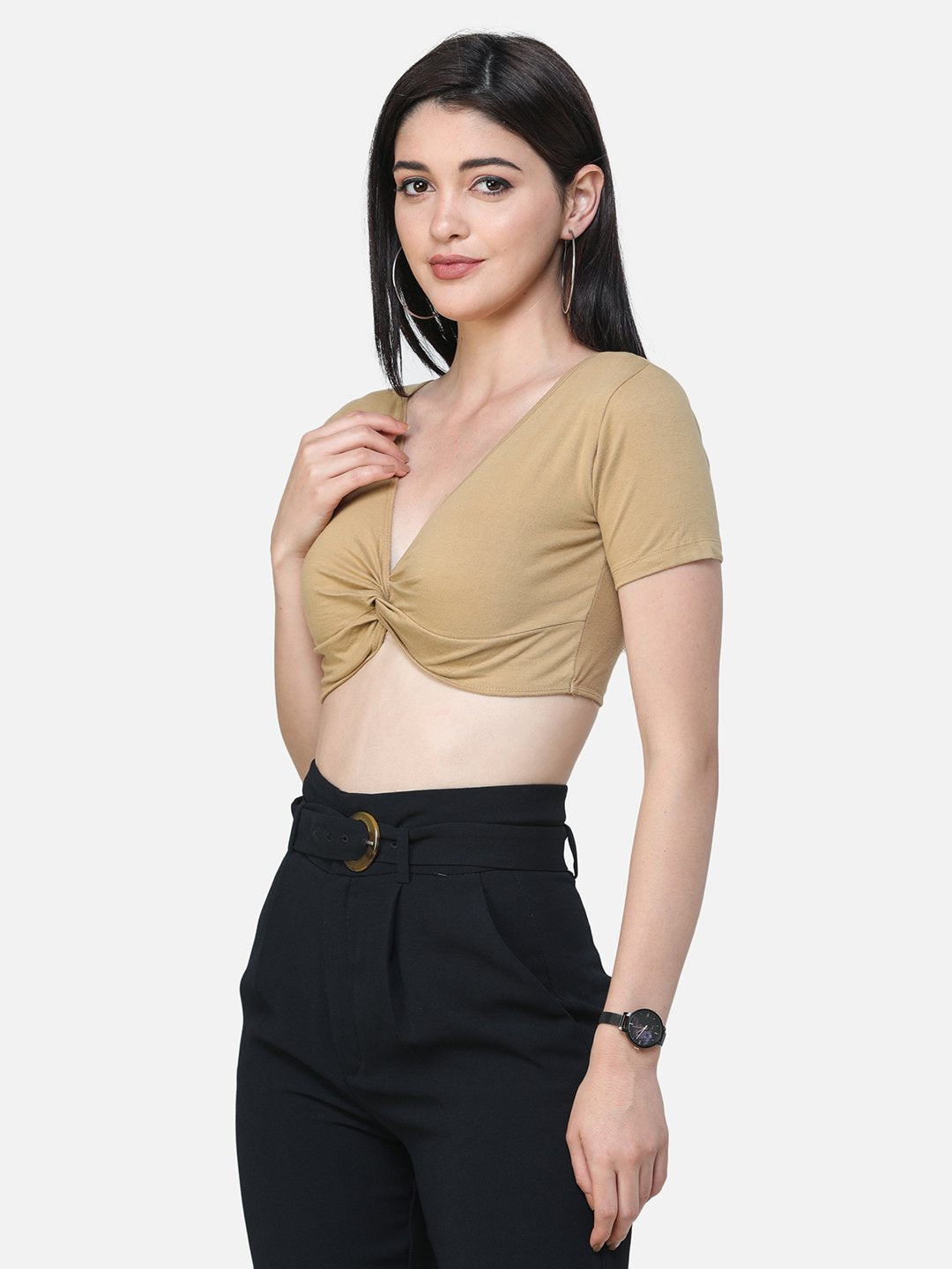 SCORPIUS SOLID GOLDEN CROP TOP