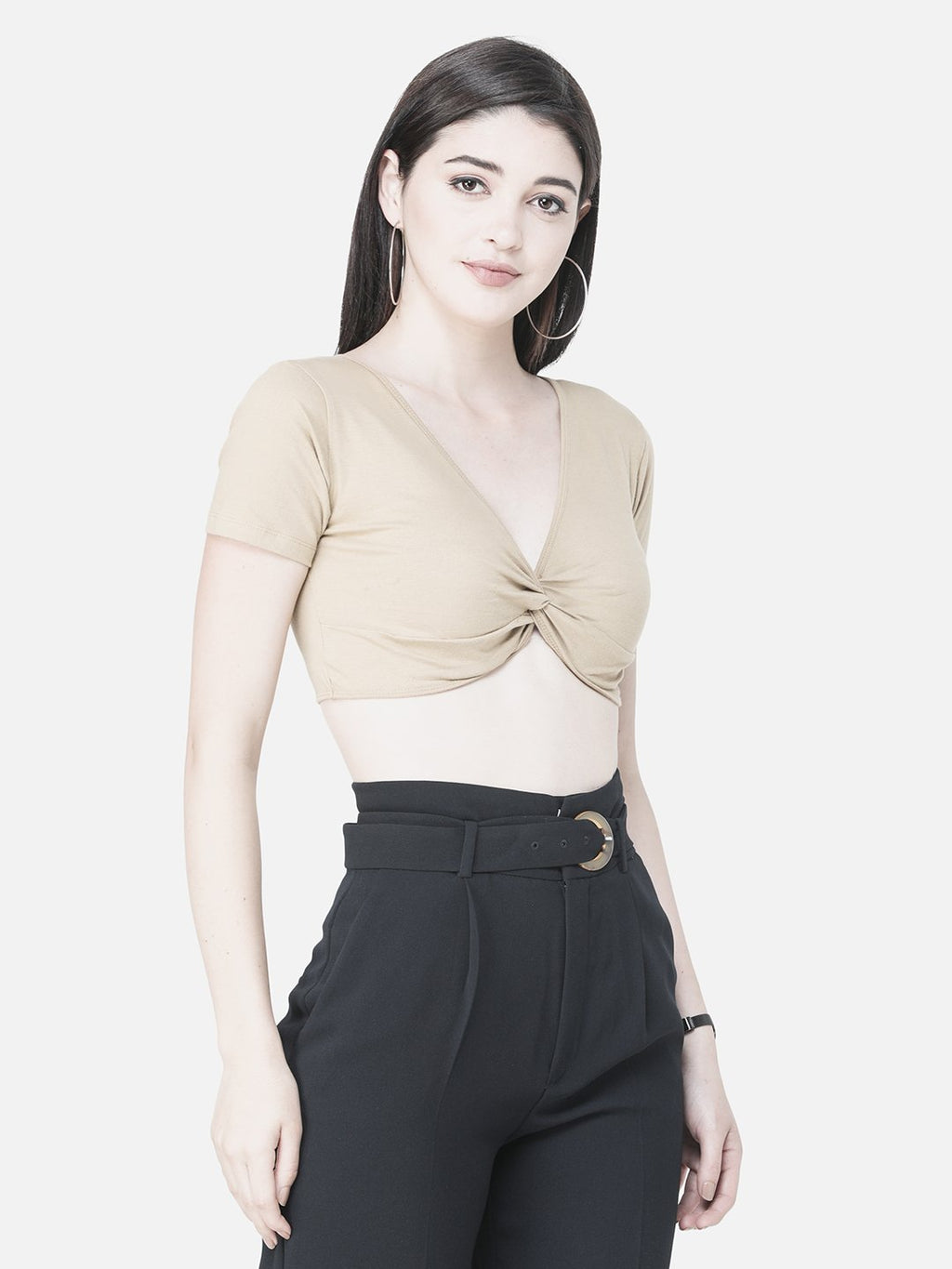 SCORPIUS SOLID GOLDEN CROP TOP