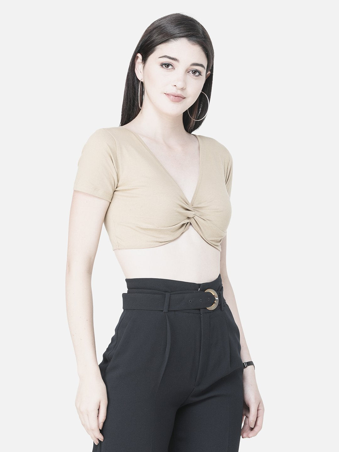 SCORPIUS SOLID GOLDEN CROP TOP