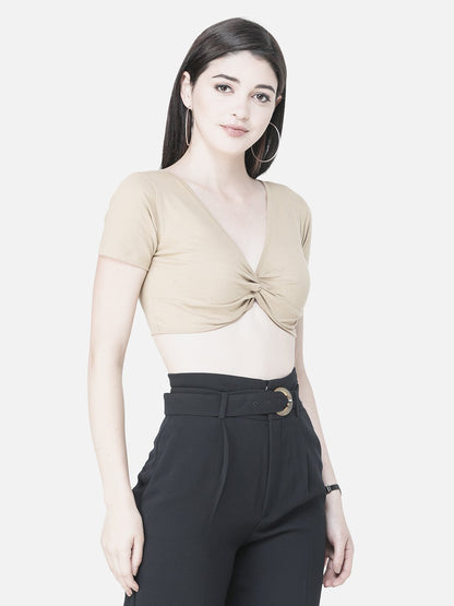 SCORPIUS SOLID GOLDEN CROP TOP