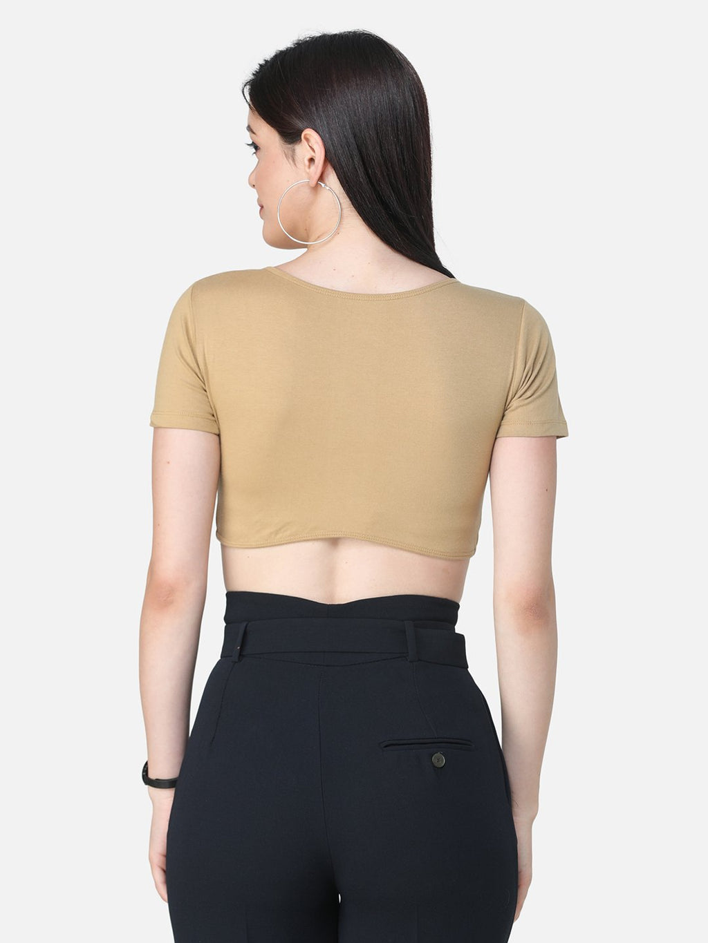 SCORPIUS SOLID GOLDEN CROP TOP