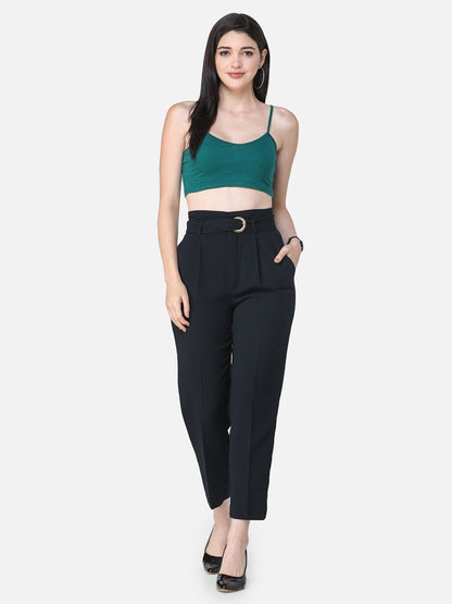 SCORPIUS SOLID GREEN CROP TOP