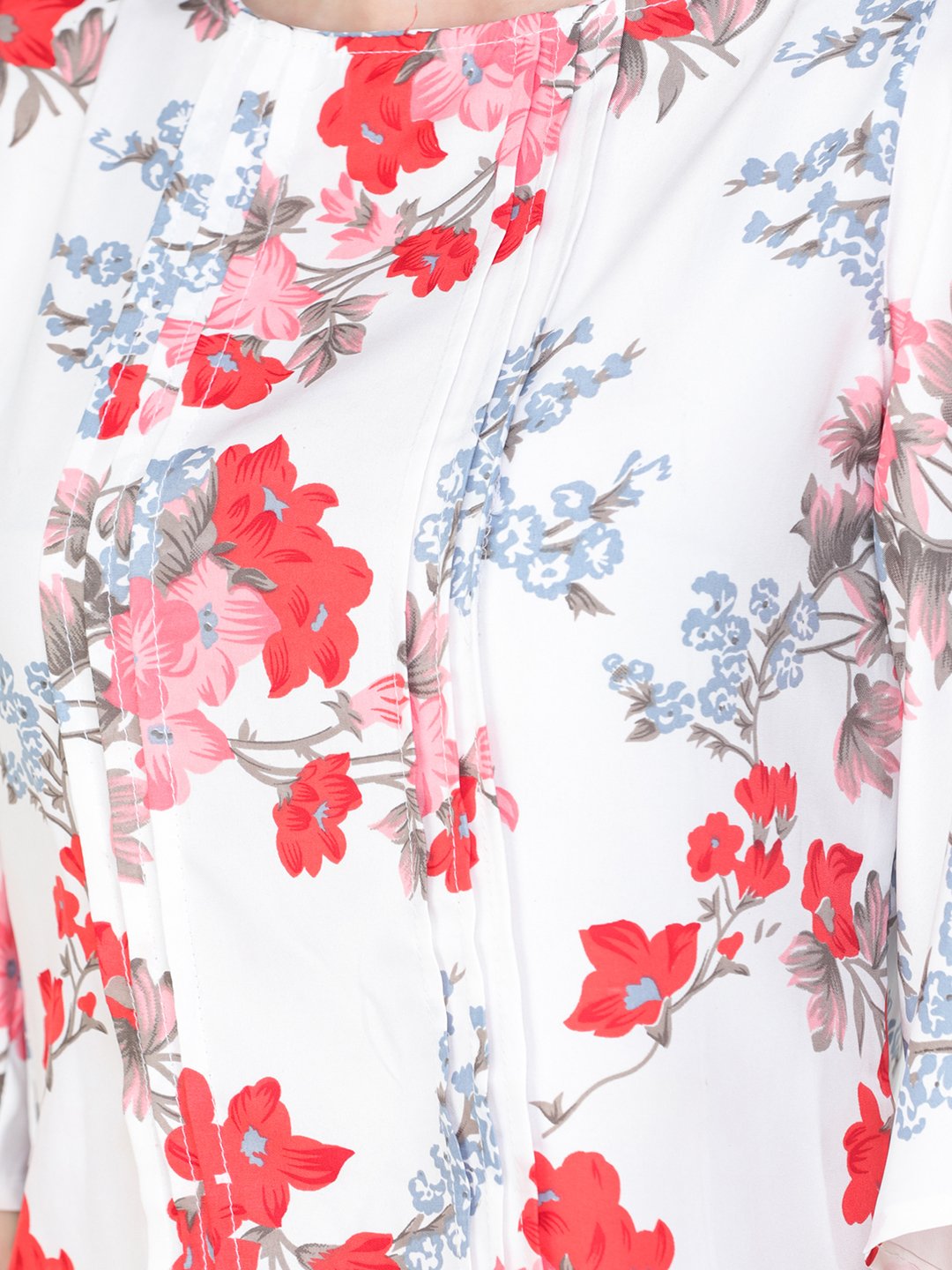 SCORPIUS FLORAL WHITE PRINTED TOP