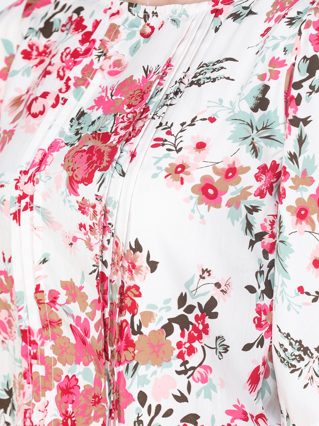 SCORPIUS FLORAL WHITE PRINTED TOP