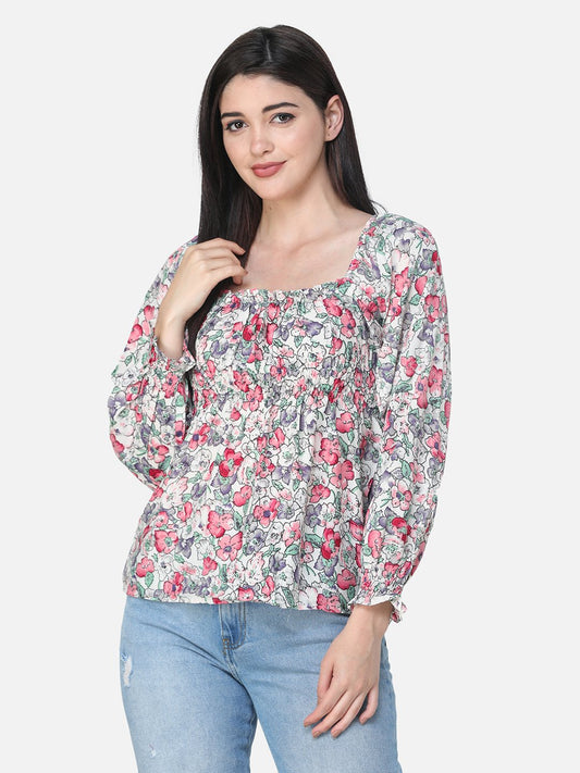 SCORPIUS FLORAL MULTI COLOR TOP