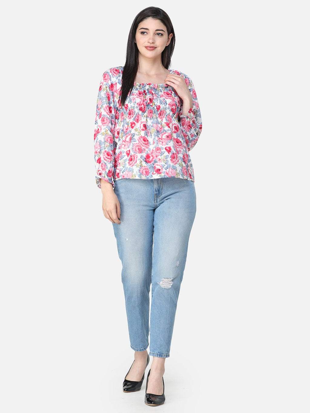 Pink Floral Top
