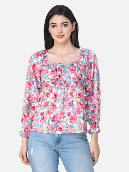 Pink Floral Top