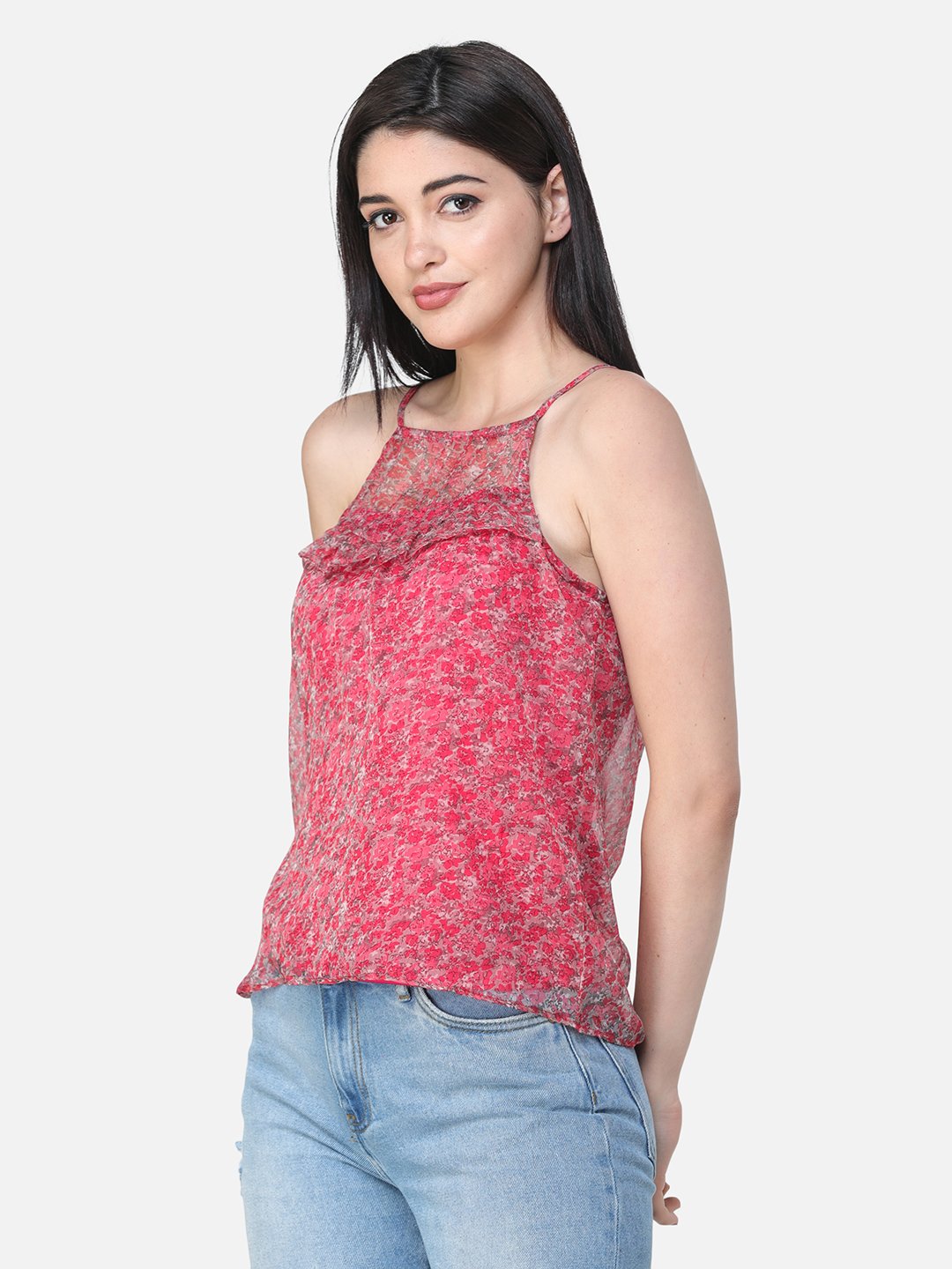 SCORPIUS PRINTED PINK TOP