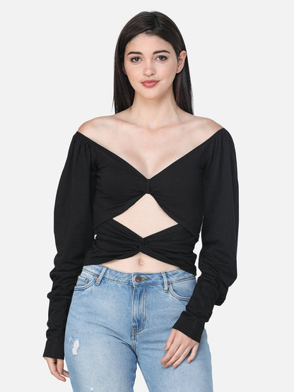 Black Designer Top