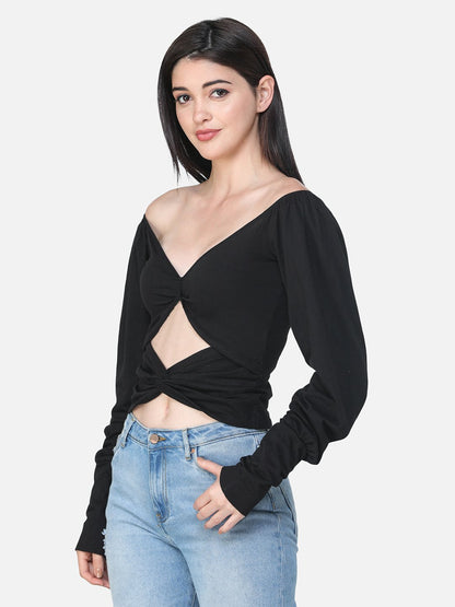 Black Designer Top