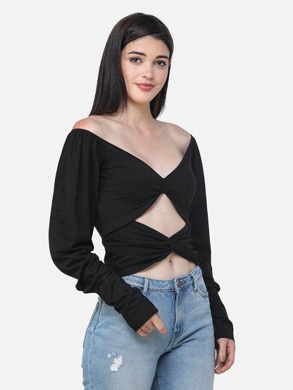 Black Designer Top