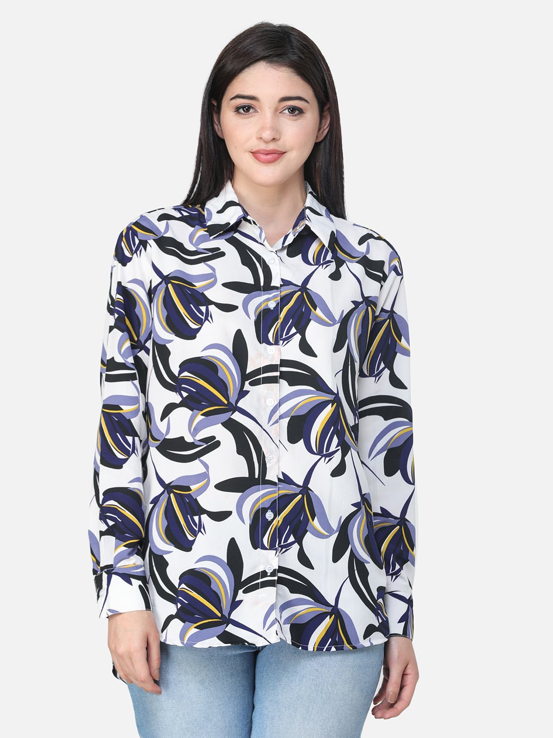 White Printed Shirt