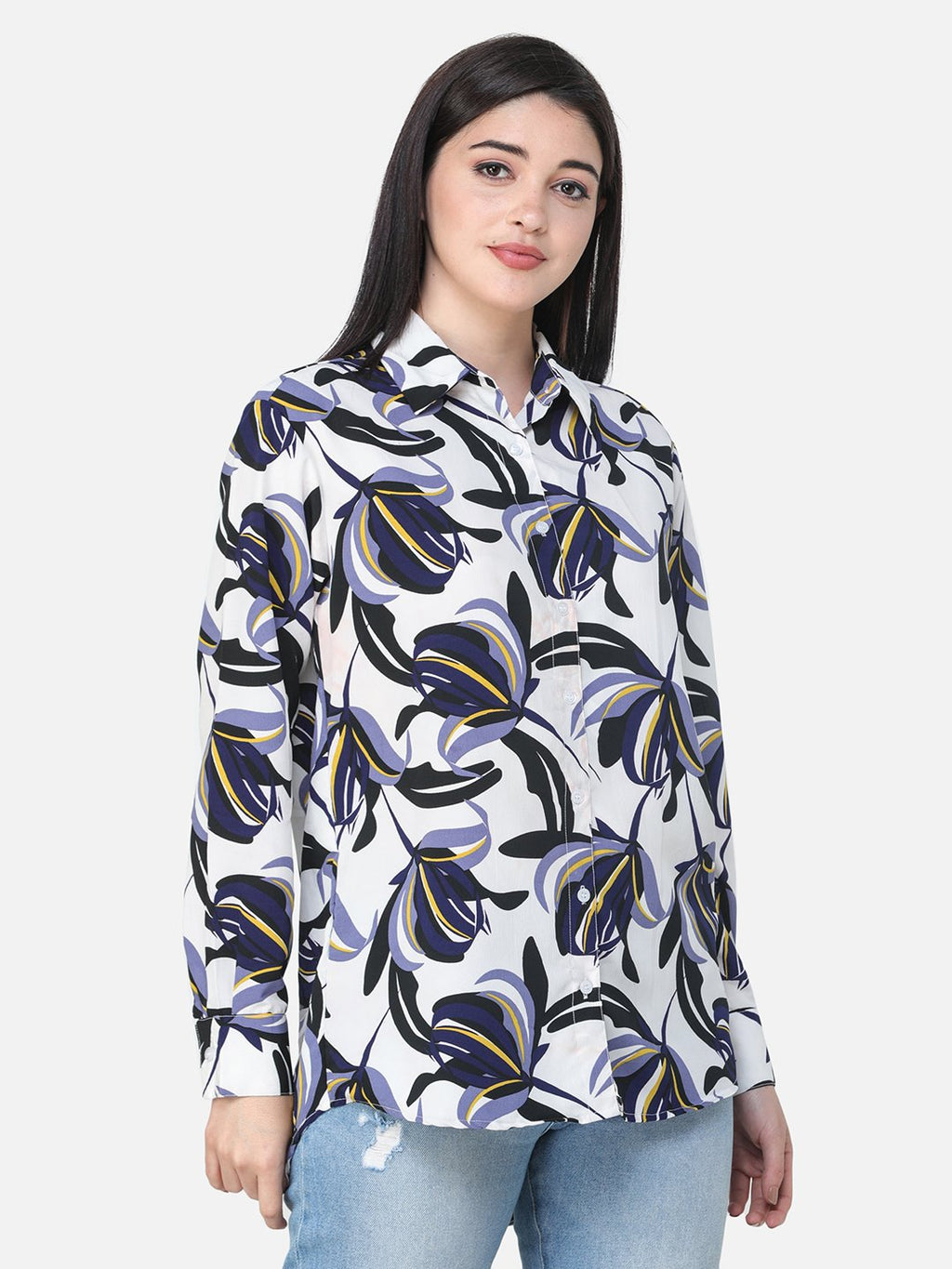 White Printed Shirt