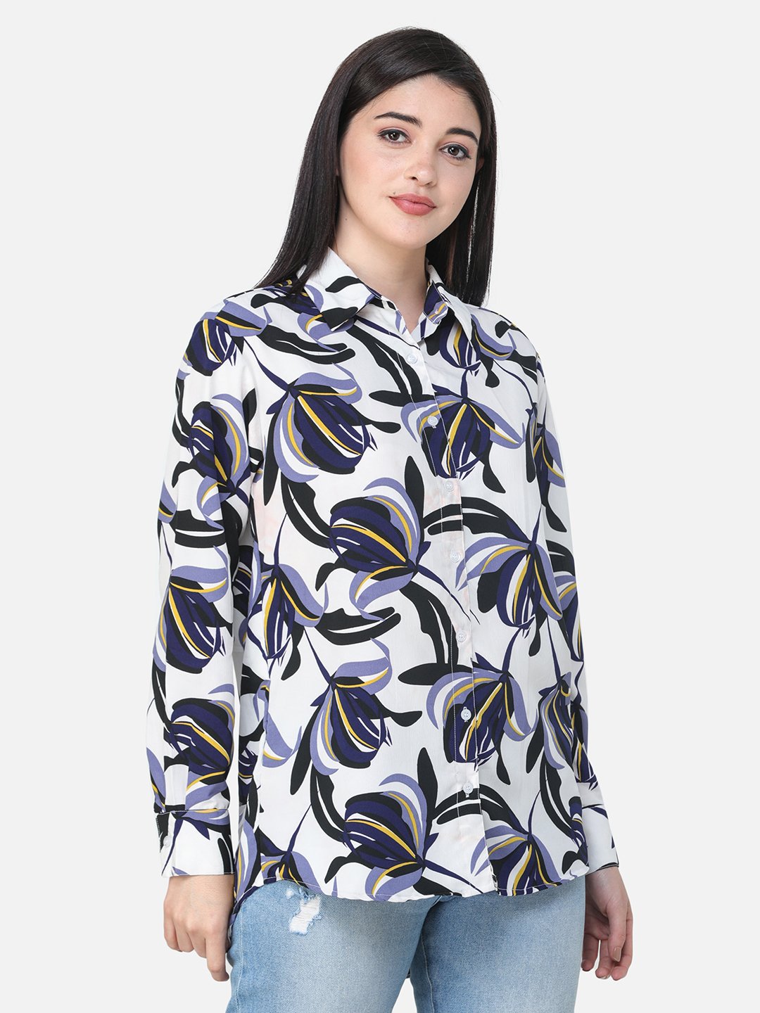 White Printed Shirt