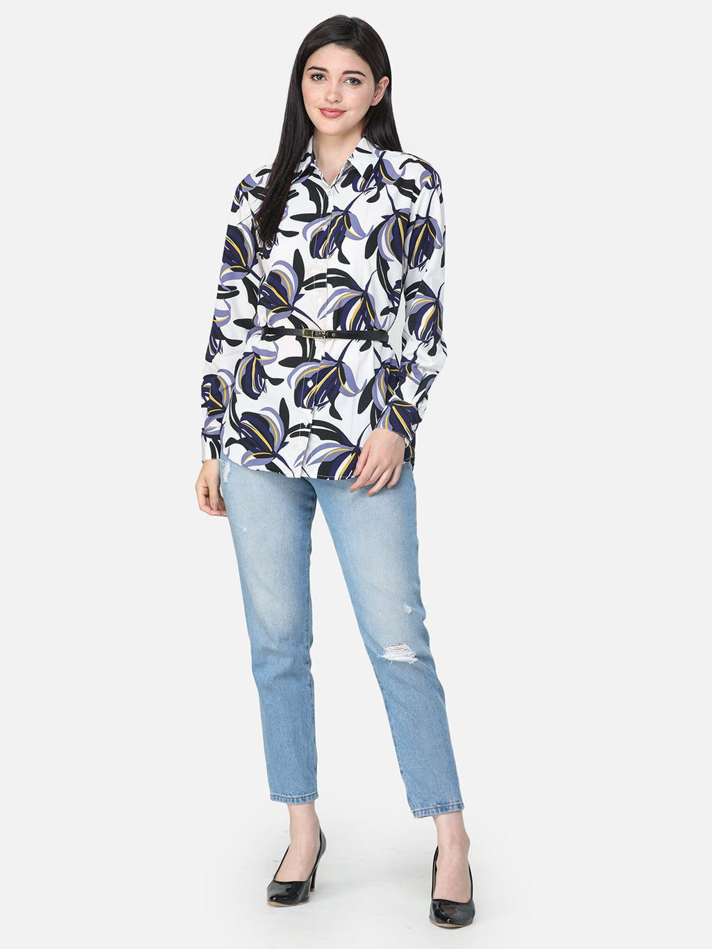 White Printed Shirt