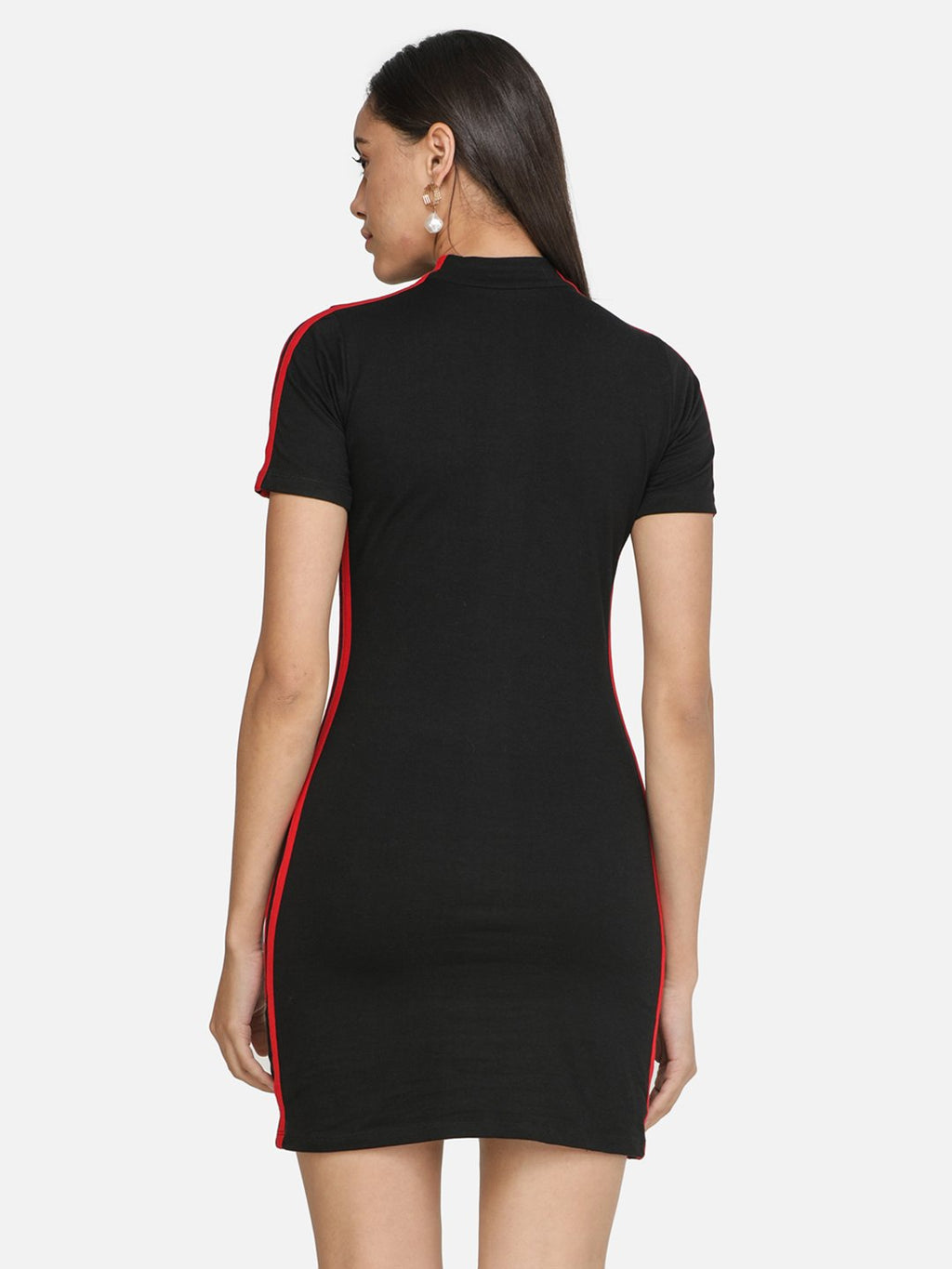 SCORPIUS Black Striped Mini dress