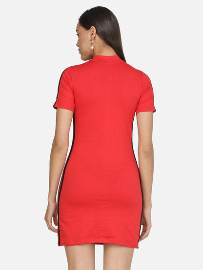 SCORPIUS Red Striped Mini dress