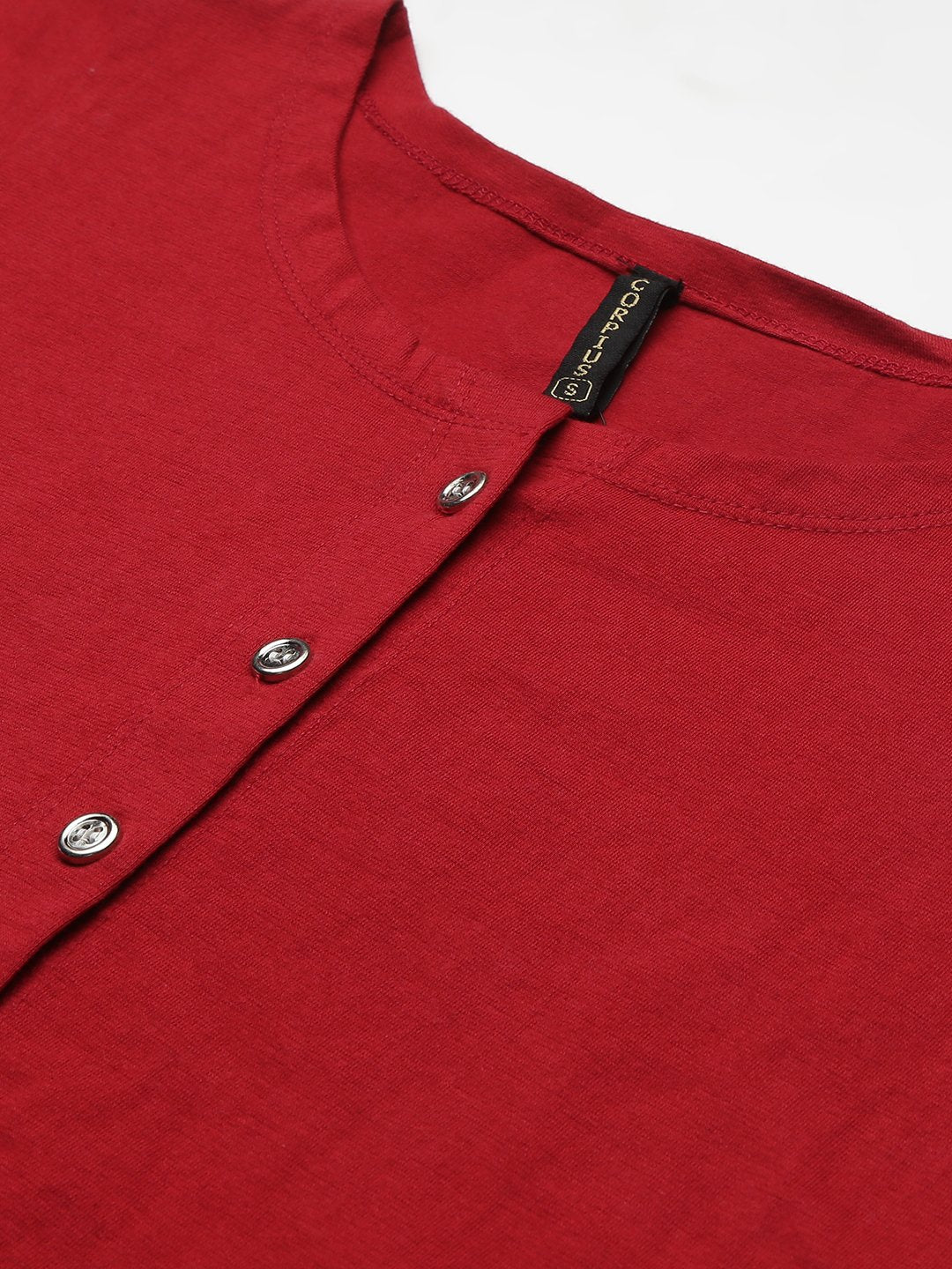SCORPIUS Maroon Front button croptop