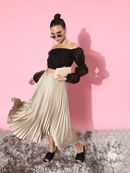 SCORPIUS Black Organza Top