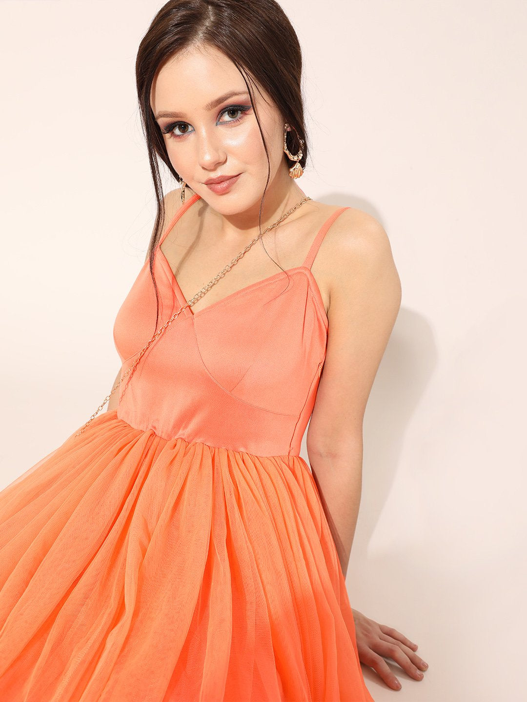 SCORPIUS Coral Tulle Dress