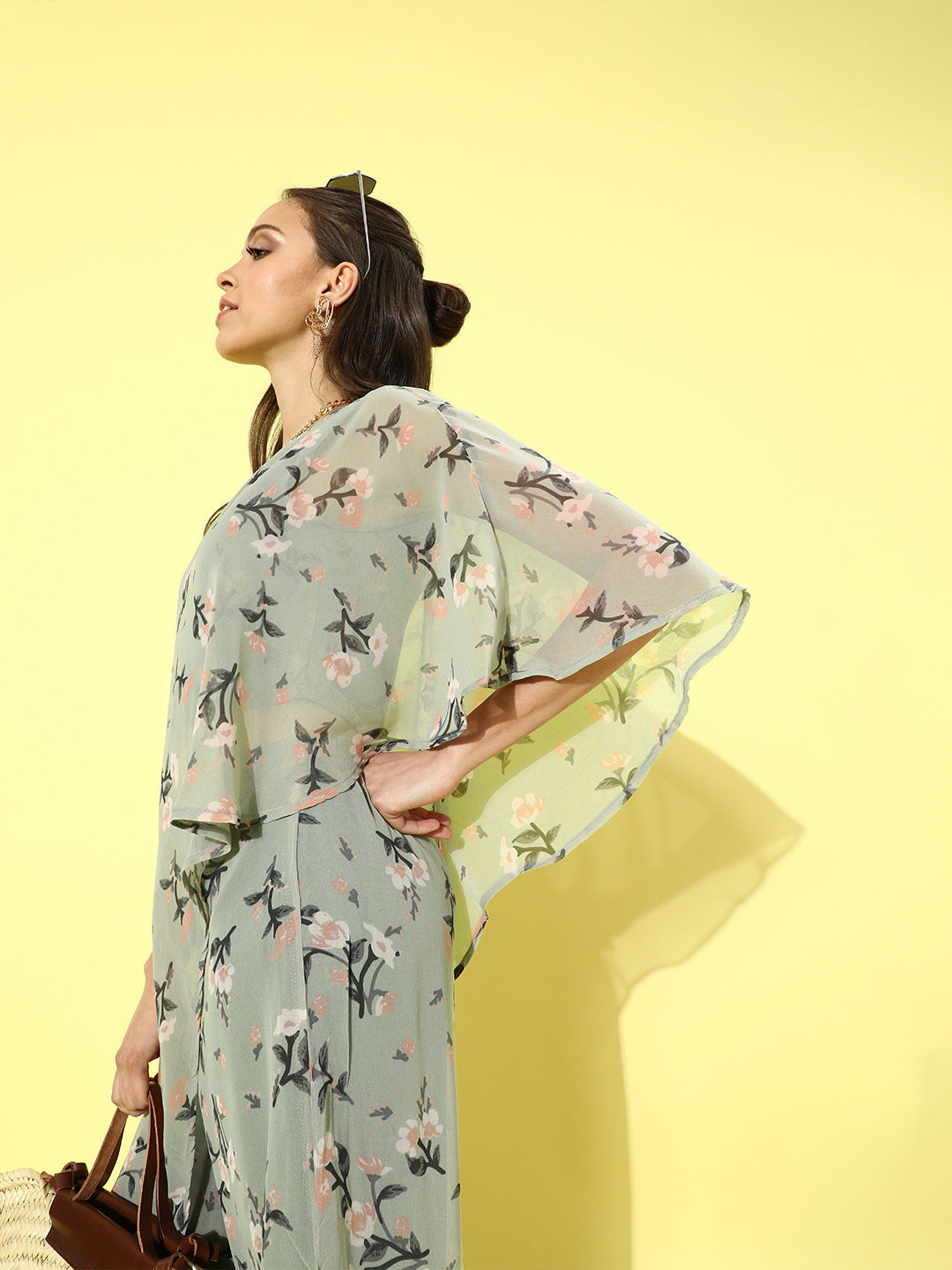 Cation Printed Green Clothing Set