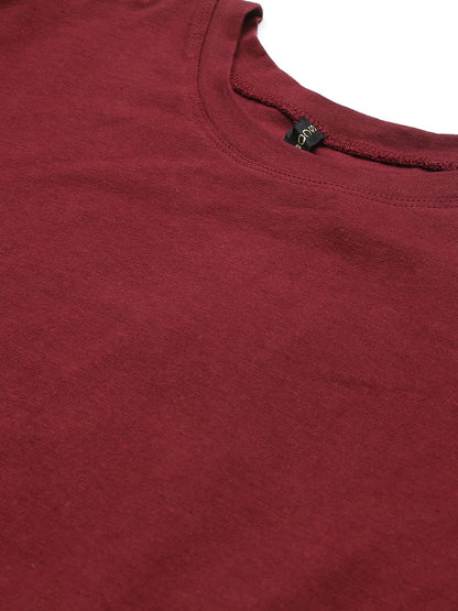 SCORPIUS Maroon Loose Fit Tshirt