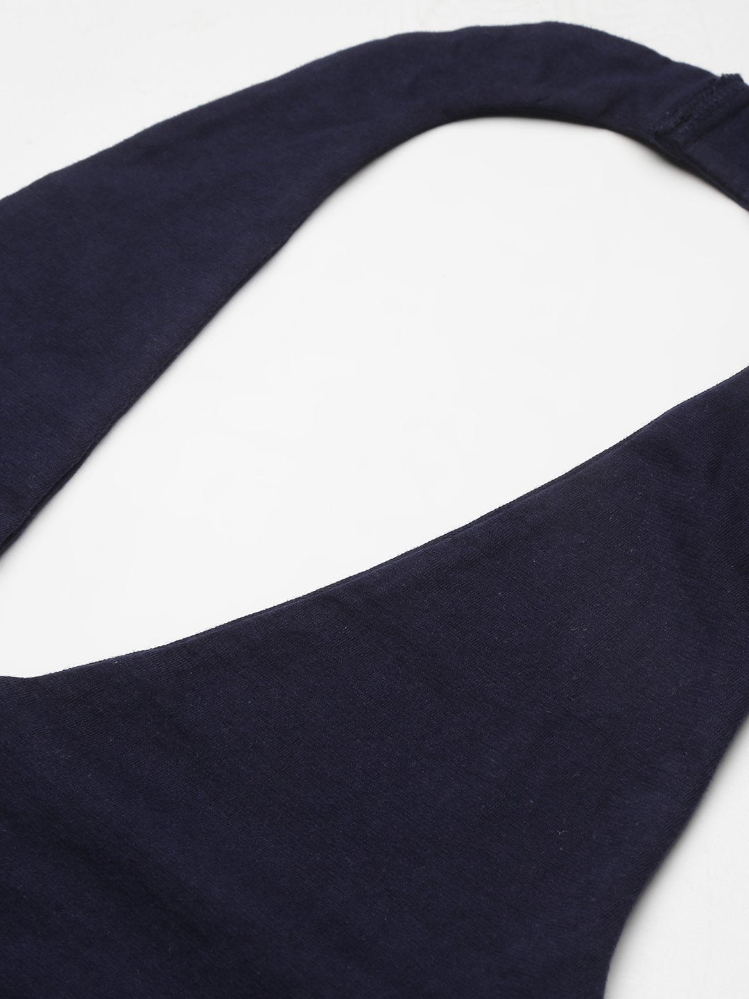 SCORPIUS Navy Haulter neck croptop