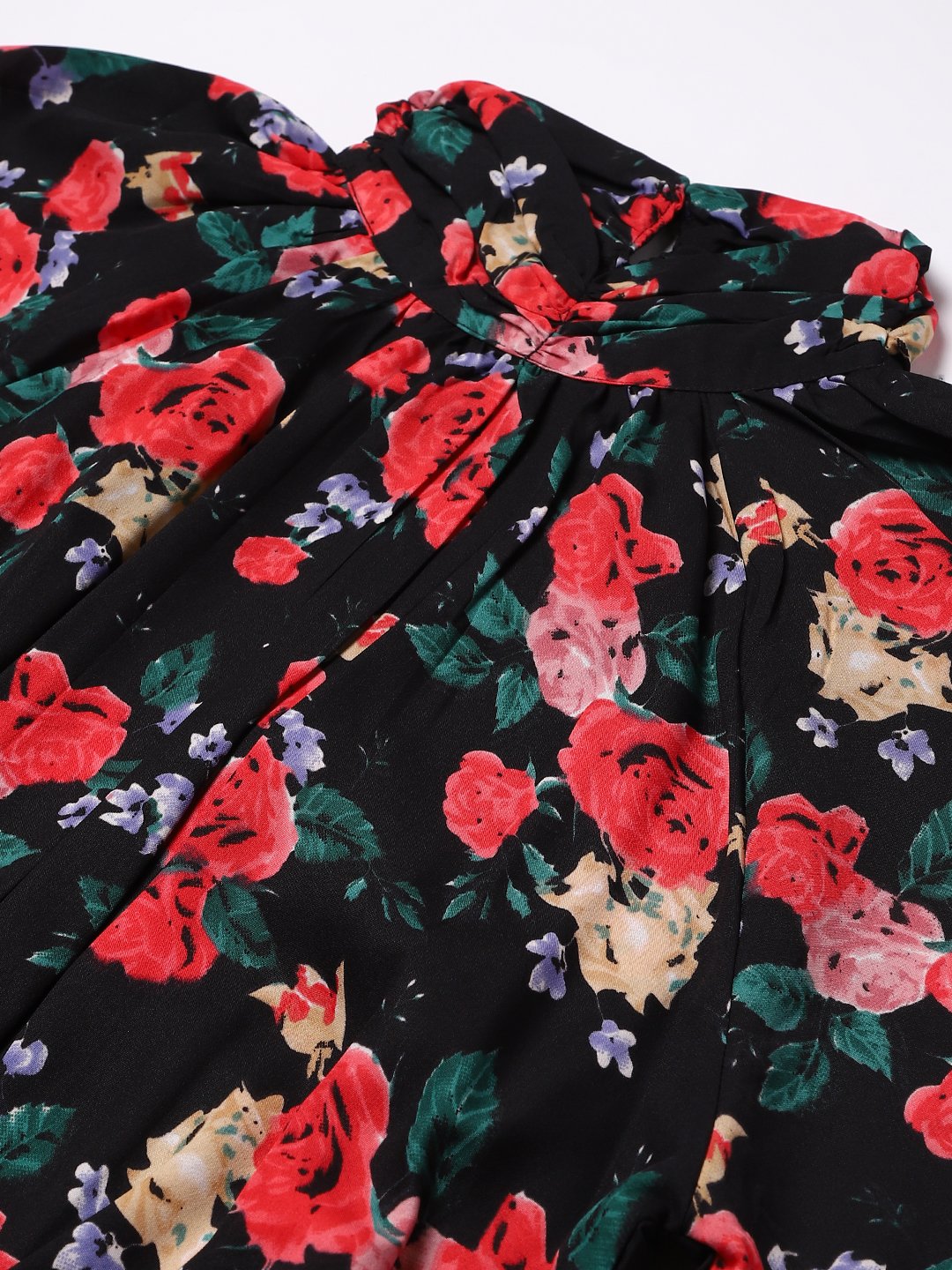Floral Black Dress