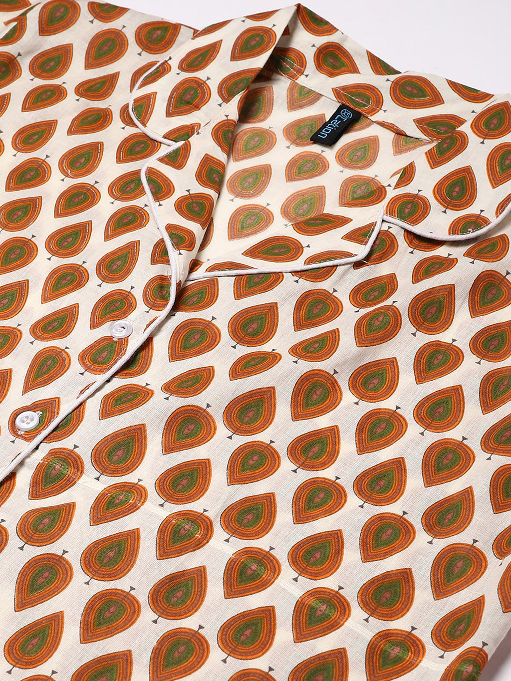 Cation Brown Printed Night Suit