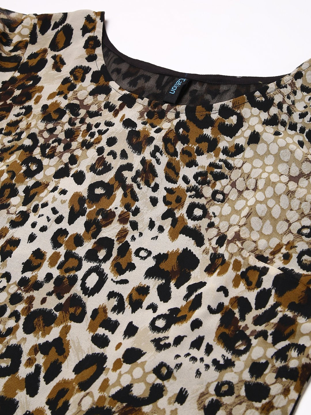 Designer Brown Cheetah Print Tunic