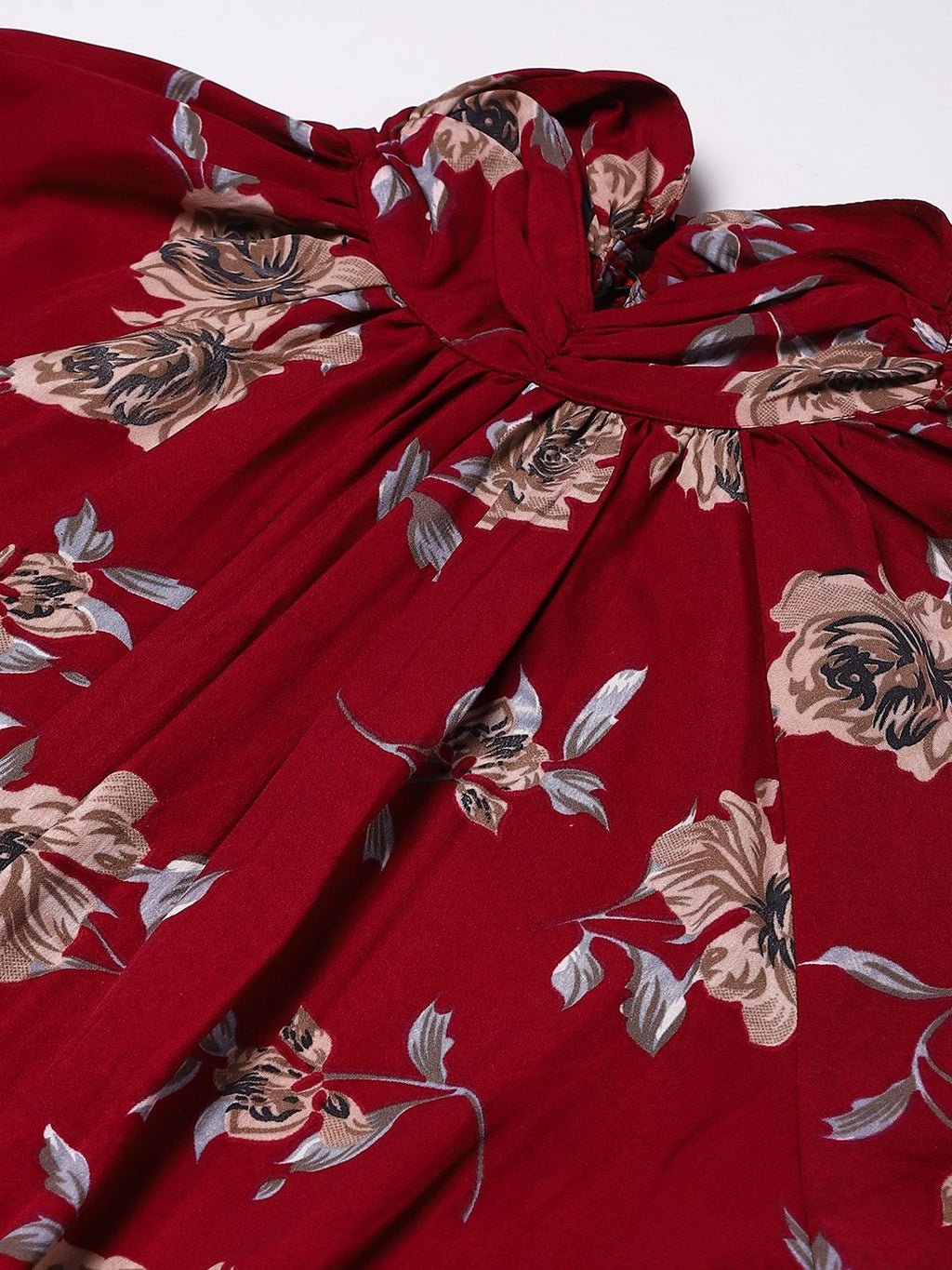 Floral Maroon Dress