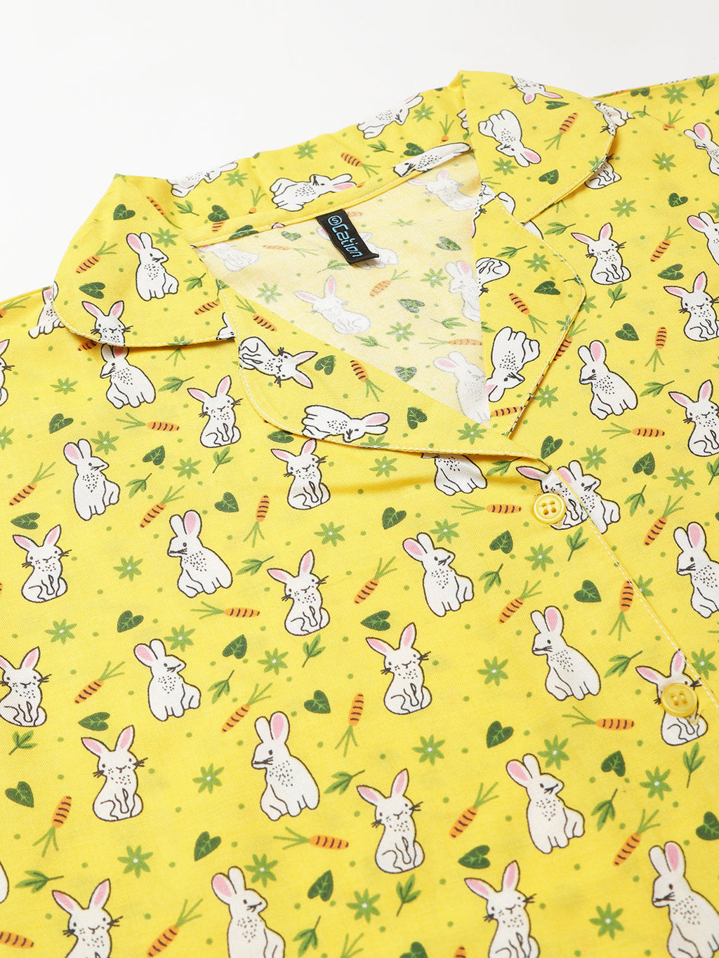 Cation Yellow Printed Night Suit