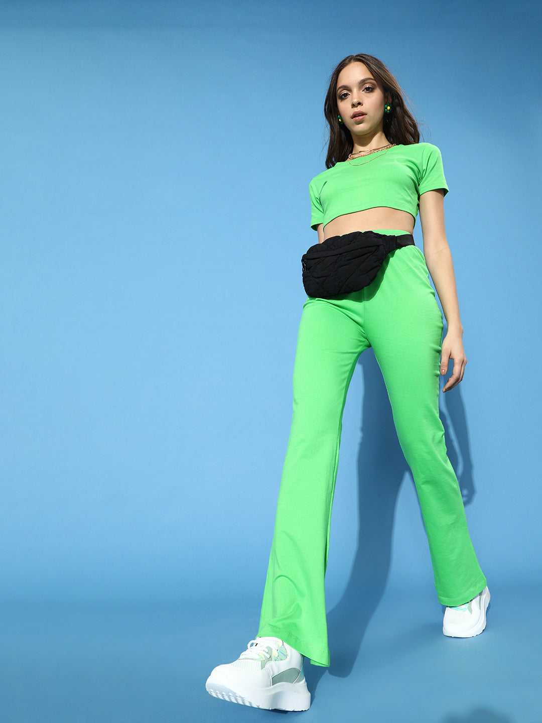 Cation Solid Green Clothing Set