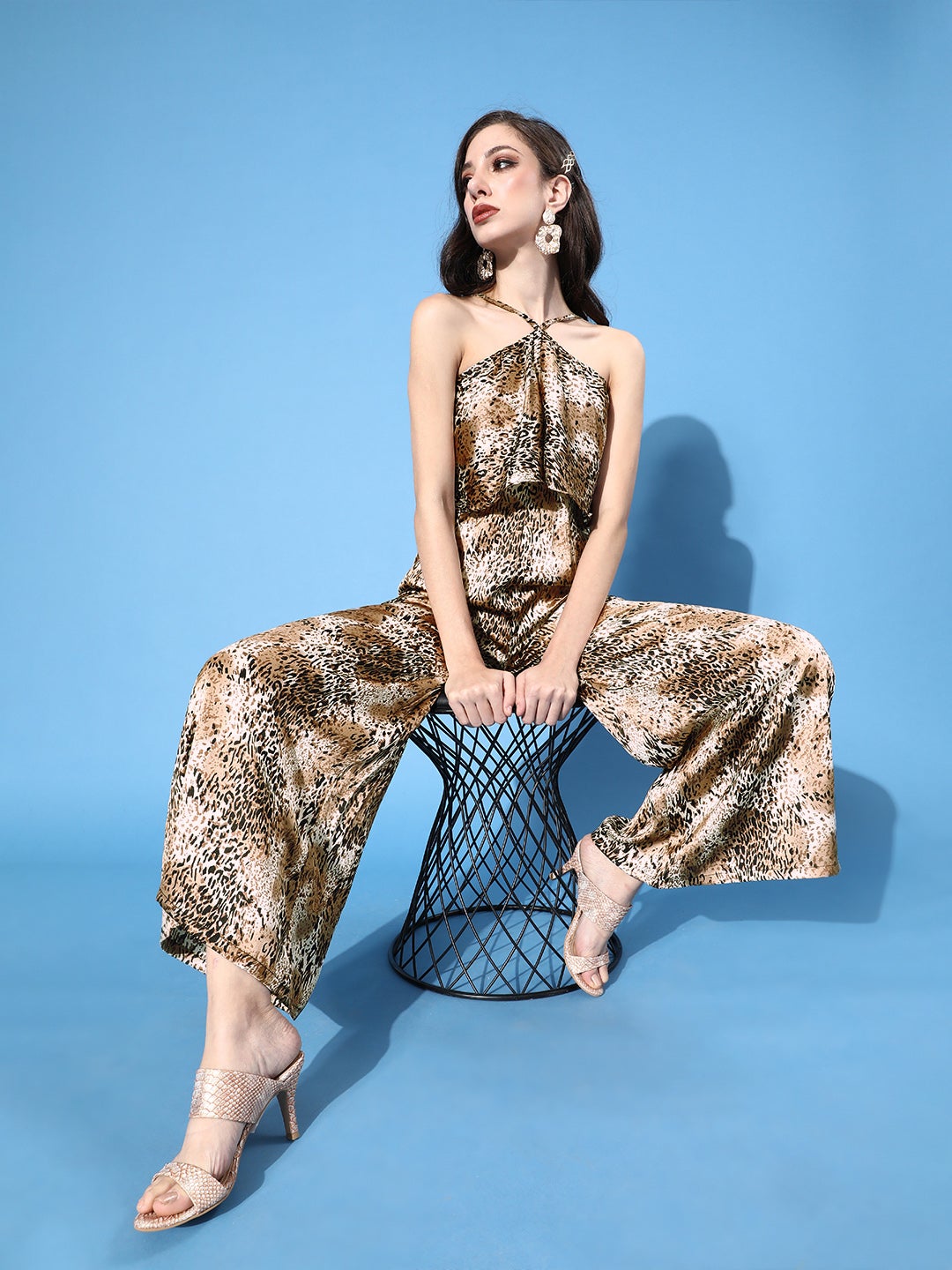 Cation Printed Satin Jumpsuit