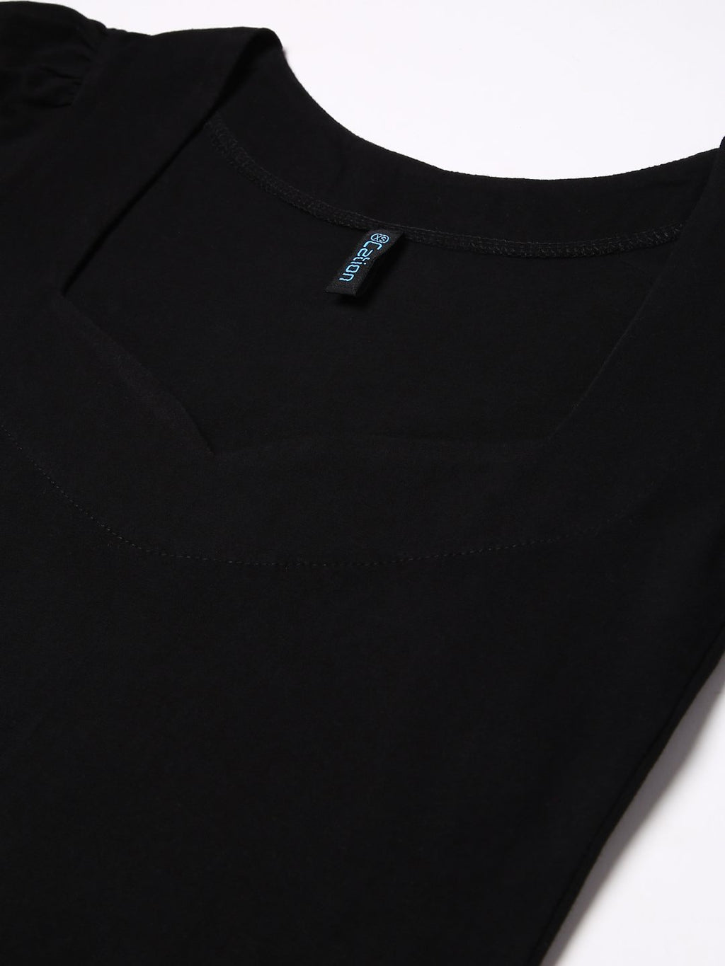 Designer Solid Black Top