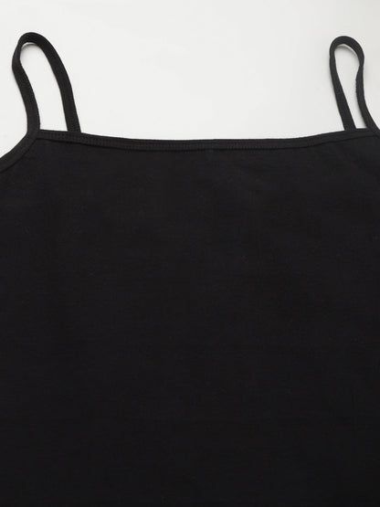 Solid Black Bodycon Dress