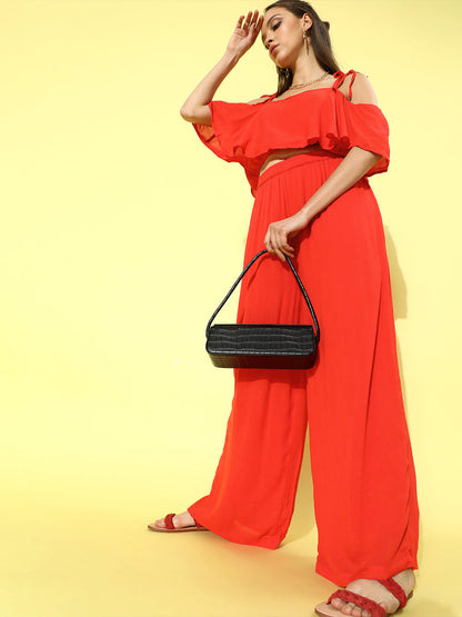 Cation Solid Red Clothing Set