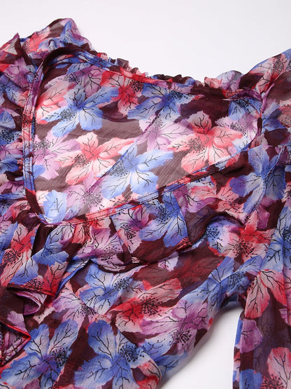Purple Floral Top