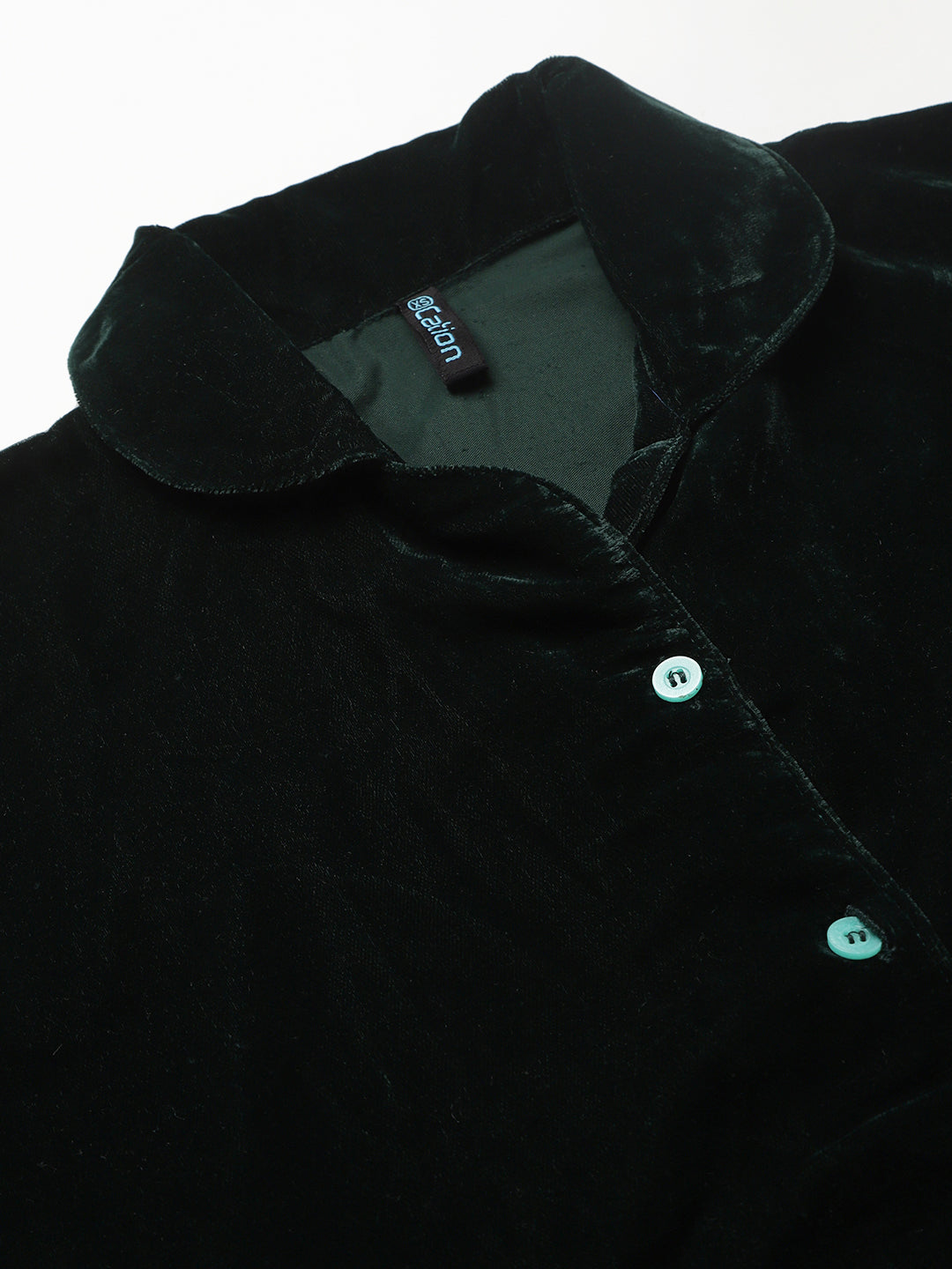 Cation Green Velvet Night Suit