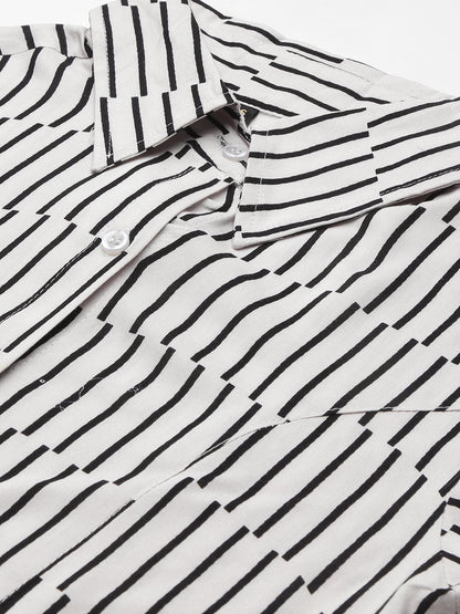 SCORPIUS White Striped Shirt